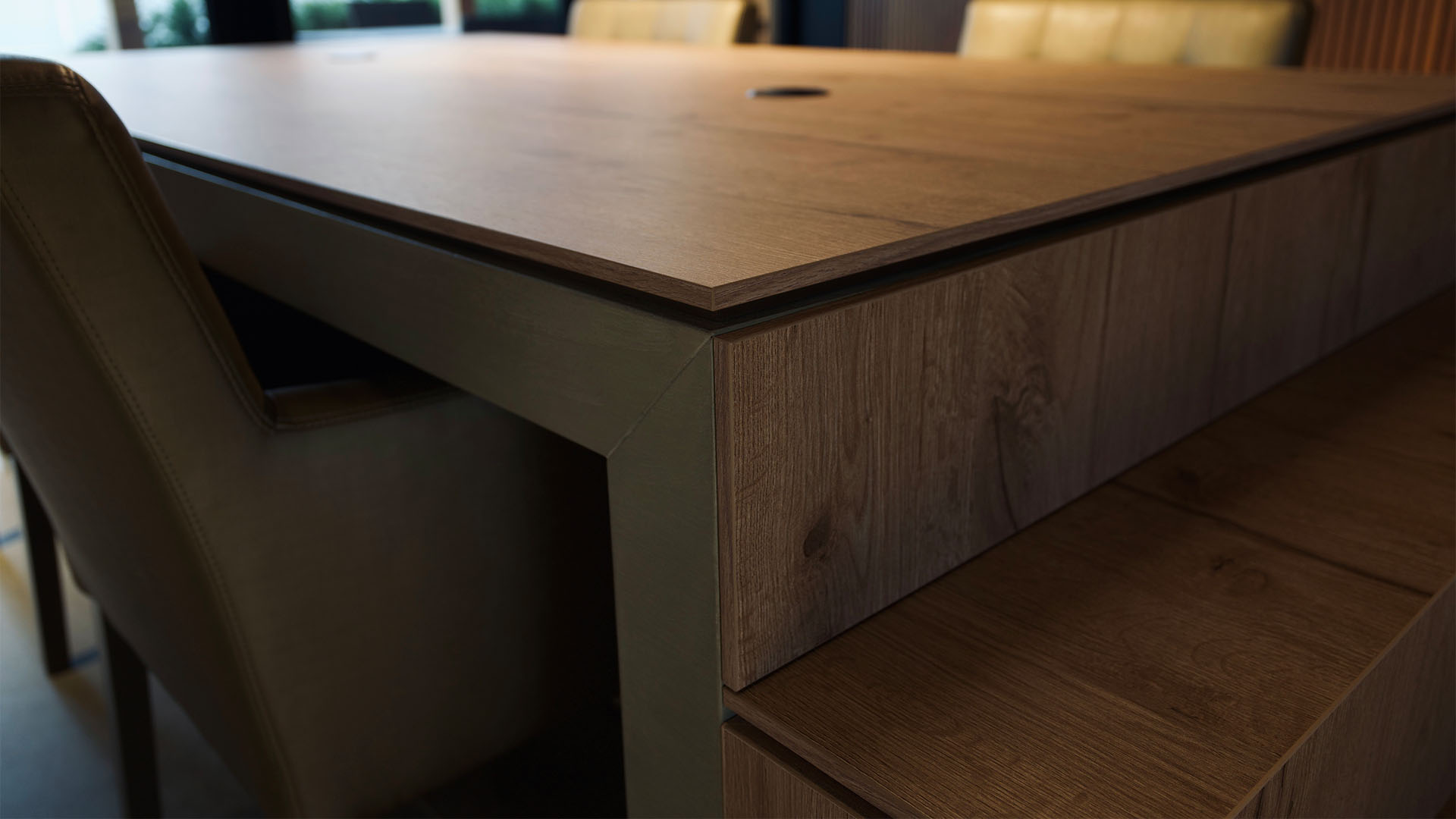 Maaskant meubel- en interieurbouw - projecten - werken - kantoor - Numansdorp - houten - tafel